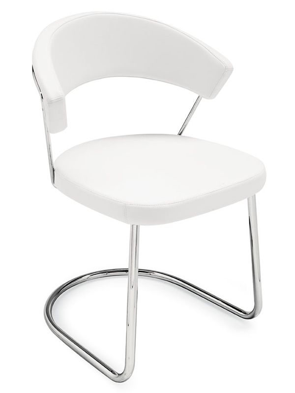 CB1111 New York: Stuhl Connubia - Calligaris aus Metall, mit Bezug aus