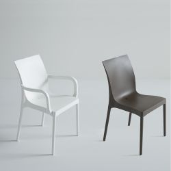 Iris - Moderner Stuhl für Bars und Restaurants, aus Metall