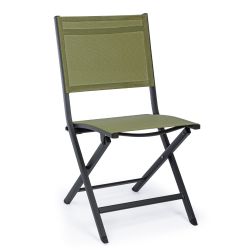 Sedia Pieghevole Da Giardino In Metallo - Effetto Legno Antracite, Resistenti E Pratiche - Foto 7