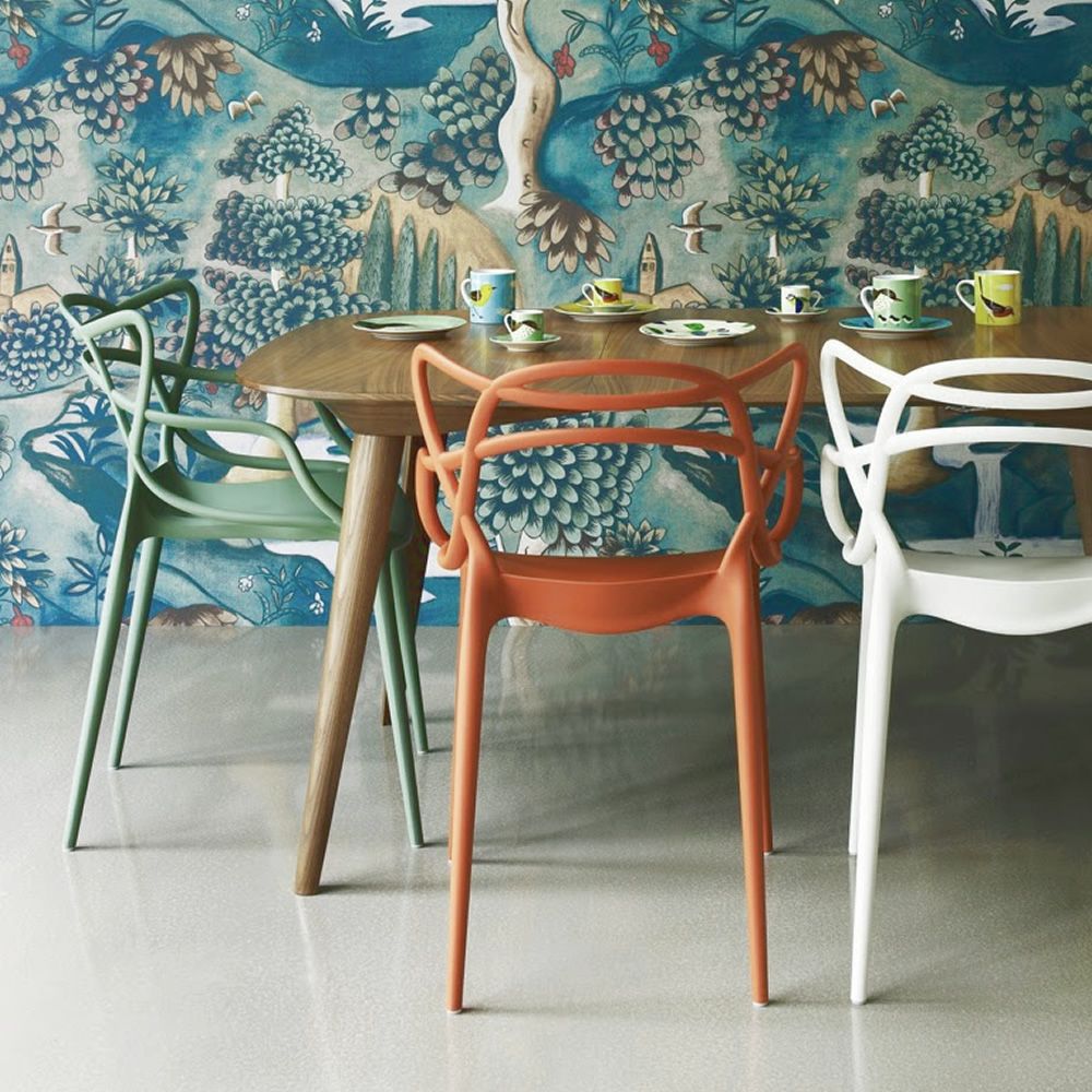 Masters Fauteuil Kartell design, en polypropylène, empilable, aussi pour jardin Sediarreda