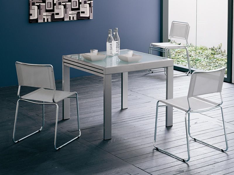 Tavolo Da Giardino Rotondo Con Piano In Vetro - Ø60cm, Altezza 70cm, Nero - Foto 9