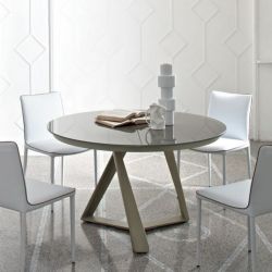 Millennium O Tavolo rotondo di Bontempi Casa in metallo con